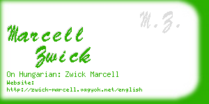 marcell zwick business card